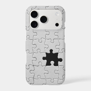 You Complete Me Romantic Black and White Jigsaw iPhone 17 Pro Case