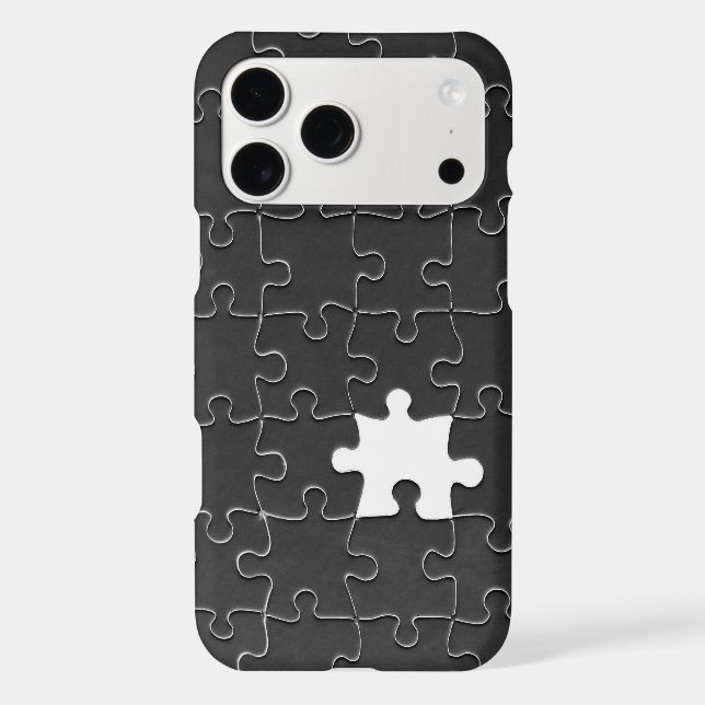 You Complete Me Romantic Black and White Jigsaw Case-Mate iPhone Case (Back)