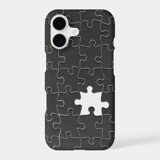 You Complete Me Romantic Black and White Jigsaw Case-Mate iPhone Case (Back)
