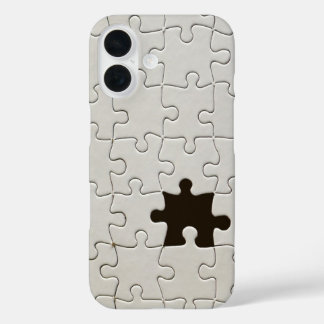 You Complete Me Romantic Black and White Jigsaw iPhone 16 Case