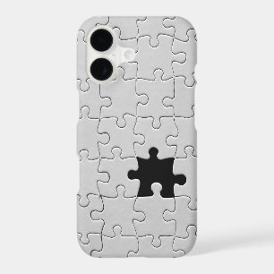 You Complete Me Romantic Black and White Jigsaw iPhone 17 Case