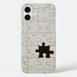 You Complete Me Romantic Black and White Jigsaw iPhone 16 Plus Case