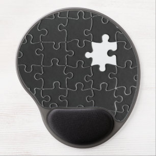 You Complete Me Romantic Black and White Jigsaw Gel Mouse Pad