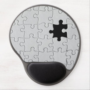 You Complete Me Romantic Black and White Jigsaw Gel Mouse Pad