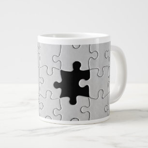 You Complete Me Romantic Black and White Jigsaw Giant Coffee Mug