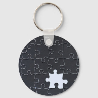 You Complete Me Romantic Black and White Jigsaw Keychain