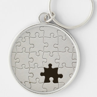 You Complete Me Romantic Black and White Jigsaw Keychain
