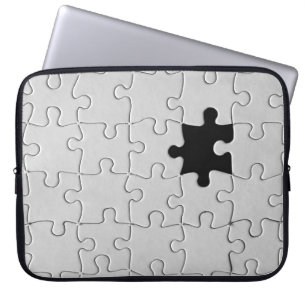 You Complete Me Romantic Black and White Jigsaw Laptop Sleeve