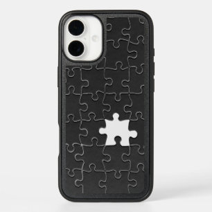 You Complete Me Romantic Black and White Jigsaw iPhone 16 Plus Case