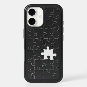You Complete Me Romantic Black and White Jigsaw iPhone 16 Case