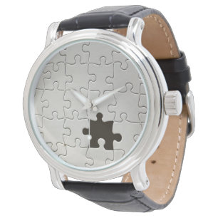 You Complete Me Romantic Black and White Jigsaw Watch
