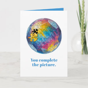 You complete the picture - Everybody belongs here Card