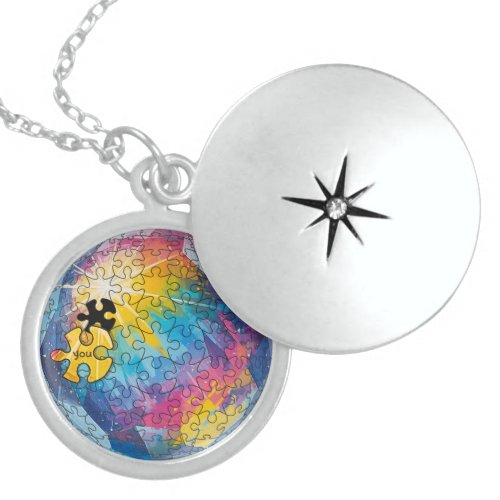 You complete the picture - Everybody belongs here Locket Necklace