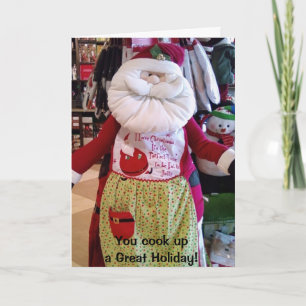 "YOU COOK UP A GREAT HOLIDAY" MERRY CHRISTMAS HOLIDAY CARD