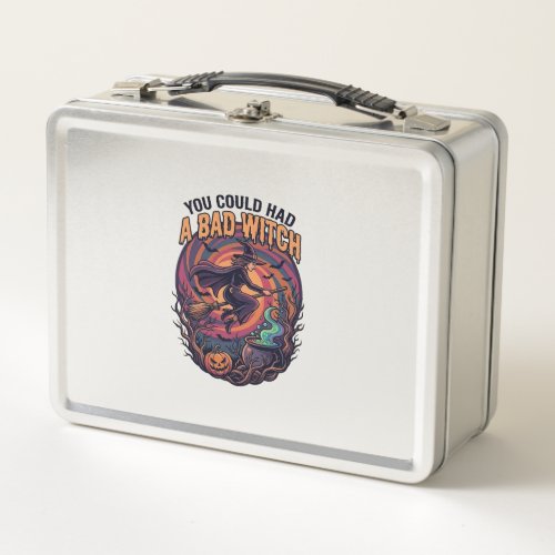 You Could Had Bad Witch Halloween Flying Broom_1 Metal Lunch Box