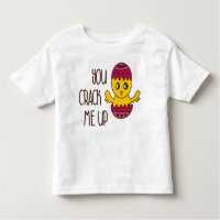 You Crack Me Up Easter Chick Doodle Funny Cute Toddler T-shirt
