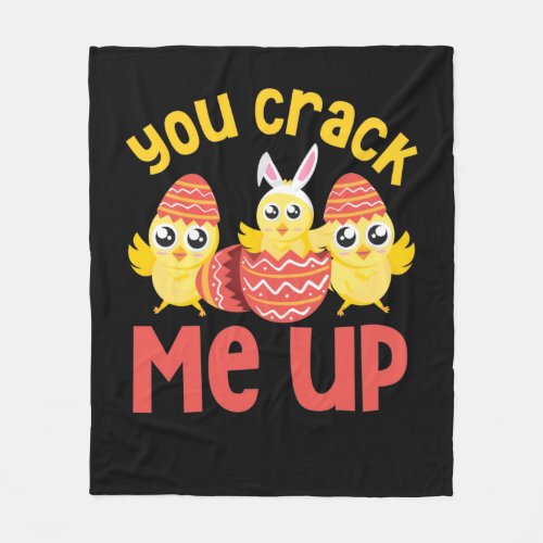 You Crack Me Up Easter Chicks Fleece Blanket