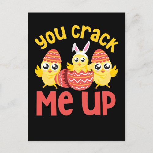 You Crack Me Up Easter Chicks Postcard