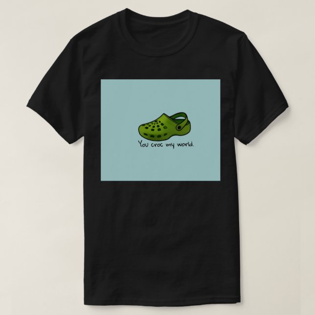 you croc my world, shoes crocs Throw Blanket T-Shirt (Design Front)
