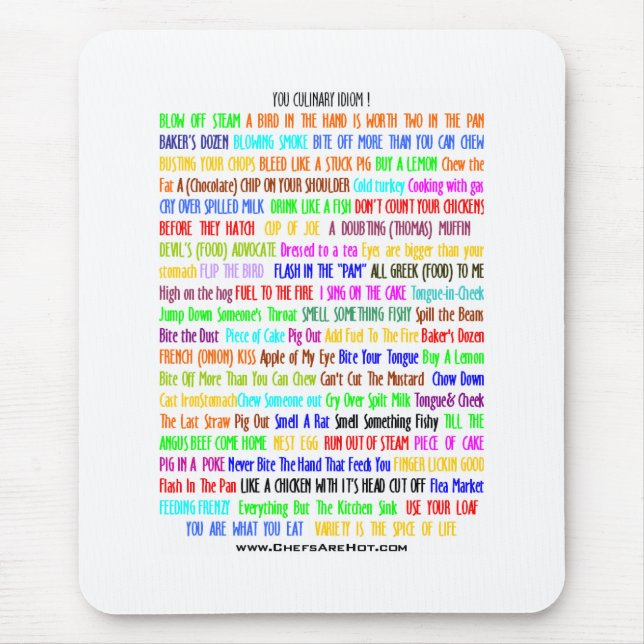 YOU CULINARY IDIOM MOUSEPAD (Front)