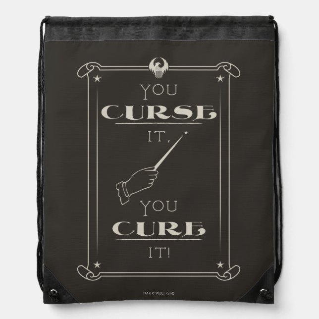 You Curse It, You Cure It Drawstring Bag (Front)