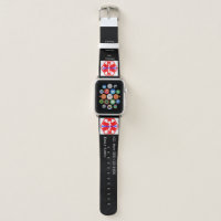 You Custom Medical Alert Emergency Info 42MM BLACK Apple Watch Band