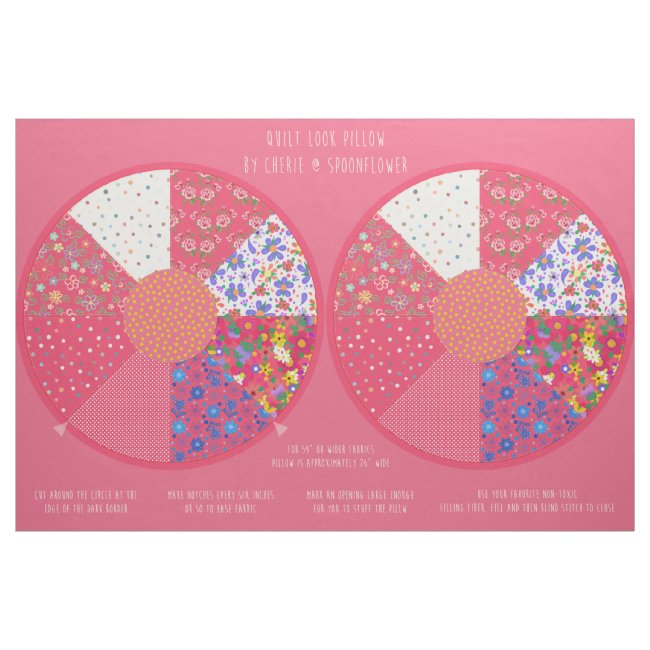 You Cut and Sew Quilted Style Round Pillow Kit