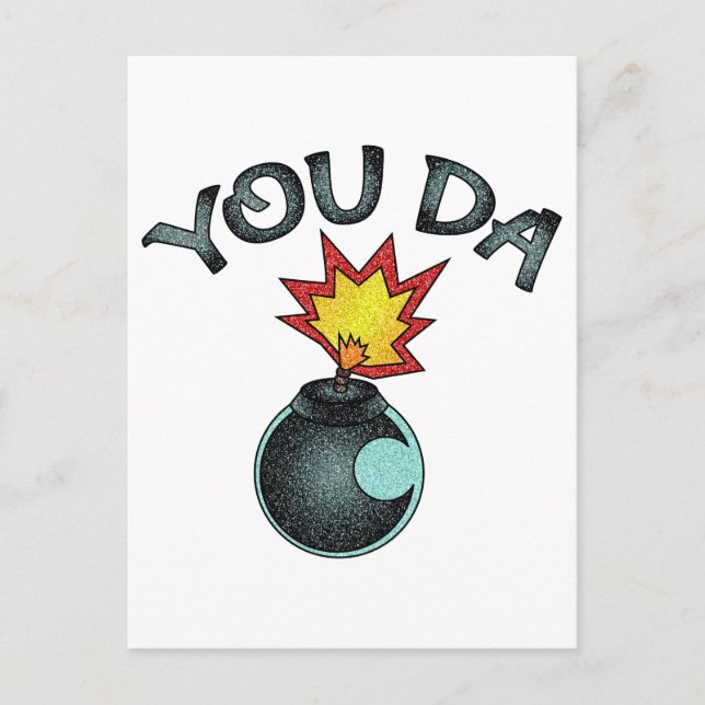 You Da Glitter Bomb Postcard (Front)