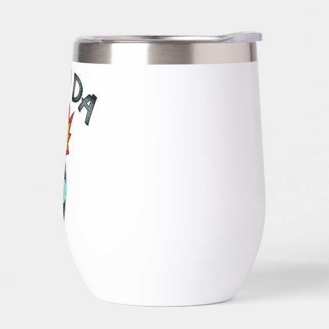 You Da Glitter Bomb Thermal Wine Tumbler (Left)