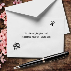 You Danced Laughed and Celebrated With Us Wedding Letterpress Thank You Card
