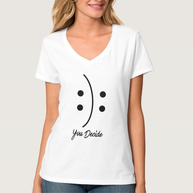 ​You Decide Minimalist Line Art Perspective T-Shirt (Front)
