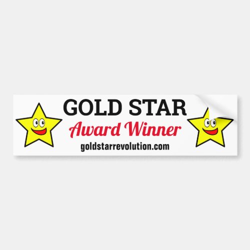 You Deserve A Gold Star  Award Winner Bumper Sticker