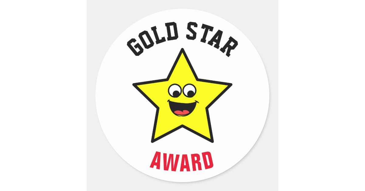 Golden Star Stickers Seals Reward At School Classroom, Foil Star