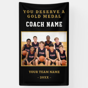 You Deserve a Medal Coach Team Photo Banner
