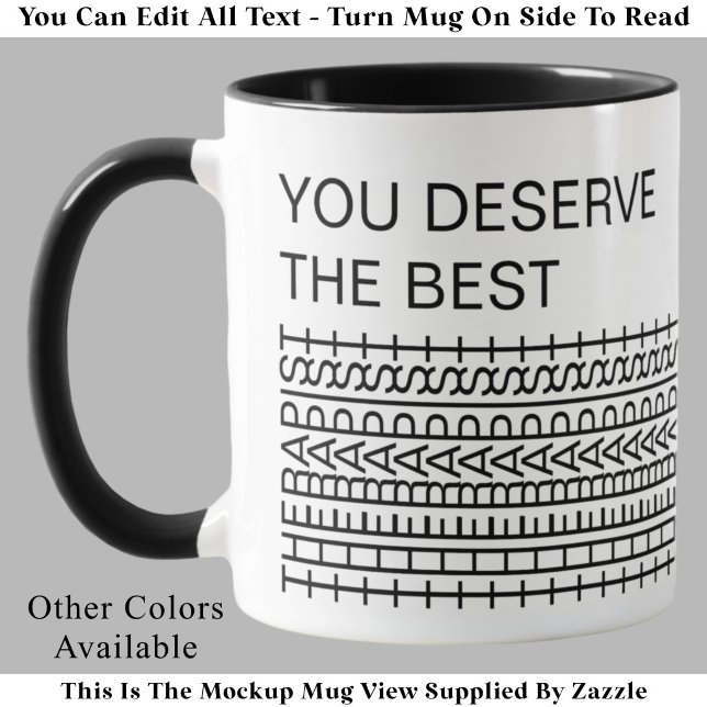 You Deserve Best Therapist Funny Joke Hidden Word Mug (Creator Uploaded)