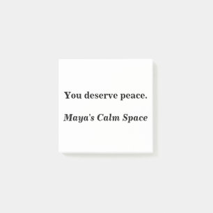 You Deserve Peace – Custom Positive Sticky Notes