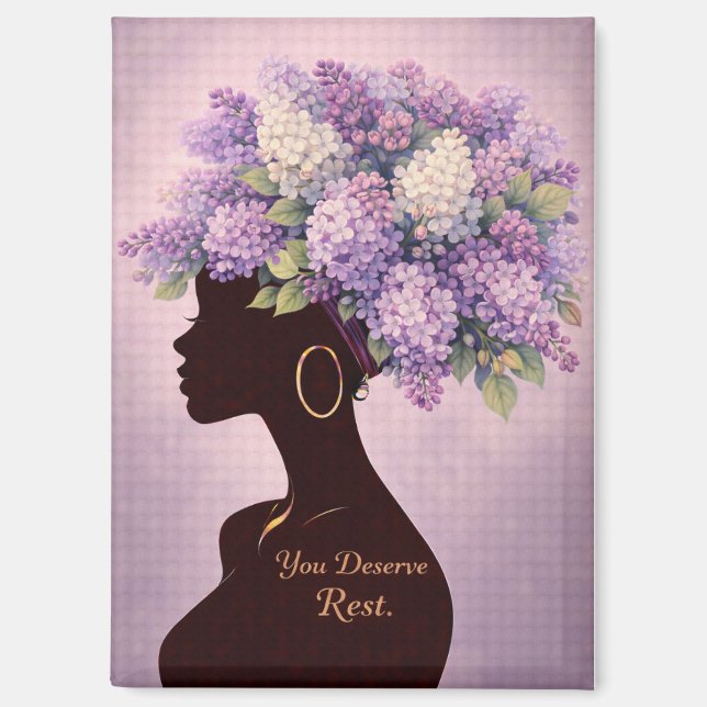 You Deserve Rest Inspirational Magnet (Front)