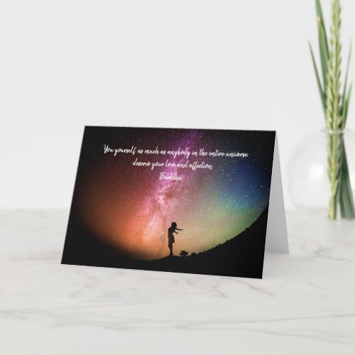 You Deserve Your Love Quote  Sending Hugs Card