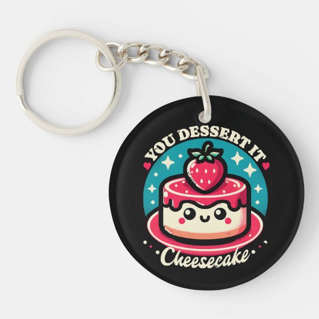 You Dessert It - Cheesecake Kawaii Keychain (Front)