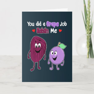 You Did A Grape Job Funny Father's Day Card