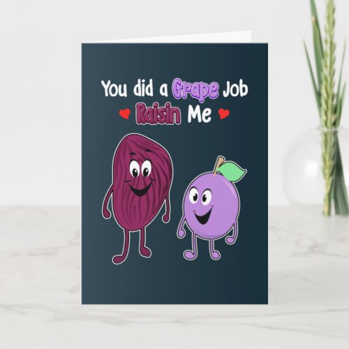 You Did A Grape Job Funny Fathers Day Card