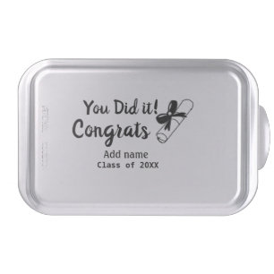 You did it congrats graduation add student name ye cake pan