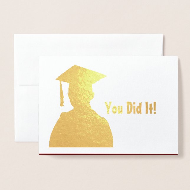 You Did It! Foil Card (Front With Envelope)