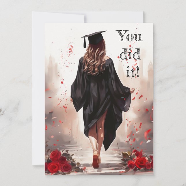 "You did it!" Graduation Card (Front)