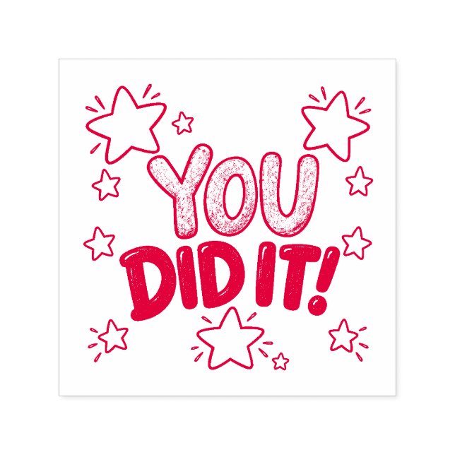 You did it self-inking stamp (Design)