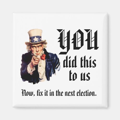 YOU Did This to Us Magnet