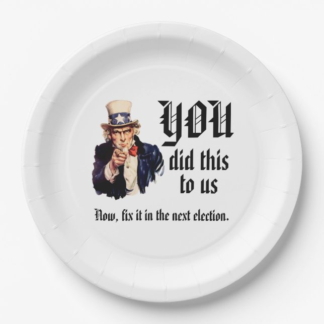 YOU Did This to Us Paper Plates (Front)