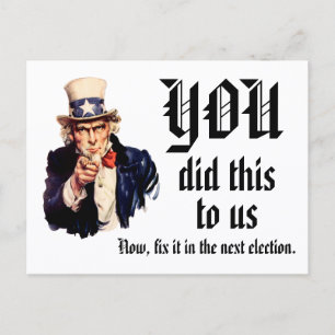 YOU Did This to Us Postcard