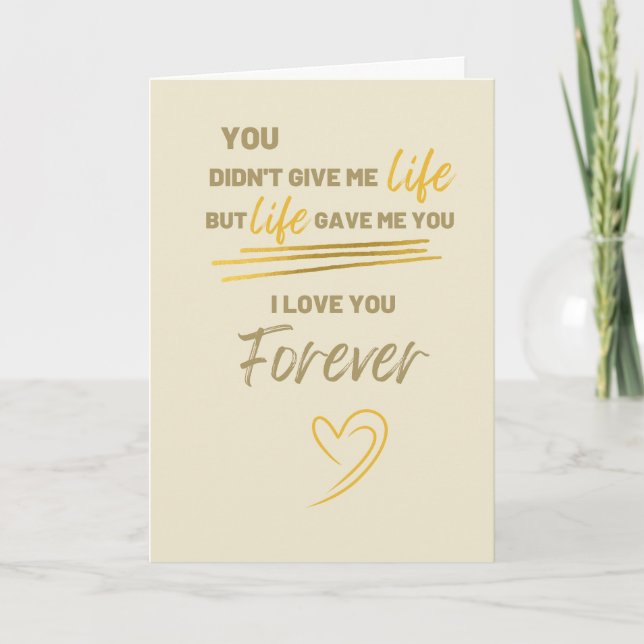 You Didn't Give Me Life But Life Gave Me You Holiday Card (Front)