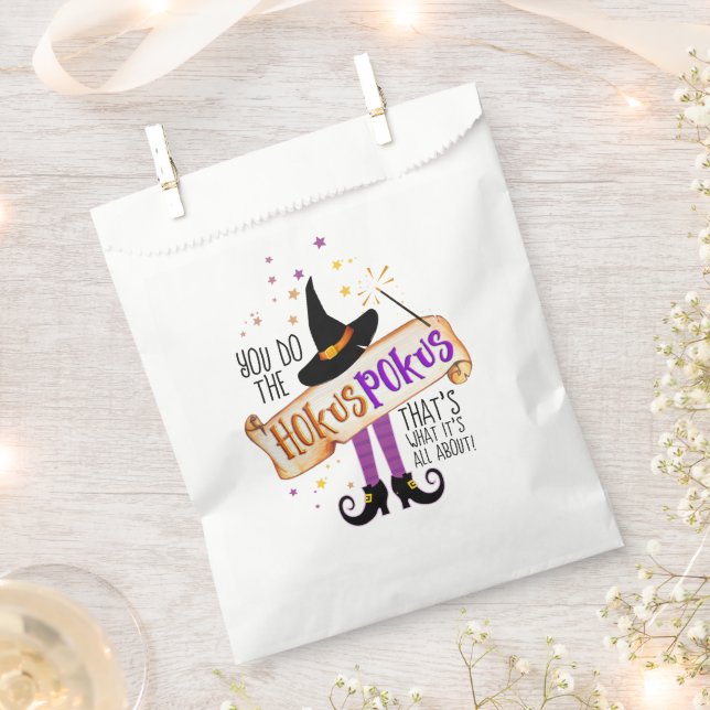You Do the Hokus Pokus Witch Magic ID982 Favor Bag (Clipped)